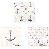 Home Collection Juego de 60 (3 Paquetes de 20 Piezas Cada uno) Servilletas de Papel Desechables 3 Capas Velos 33x33cm…
